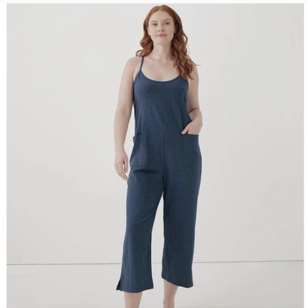 Pact Blue Jumpsuit Built In Bra Medium